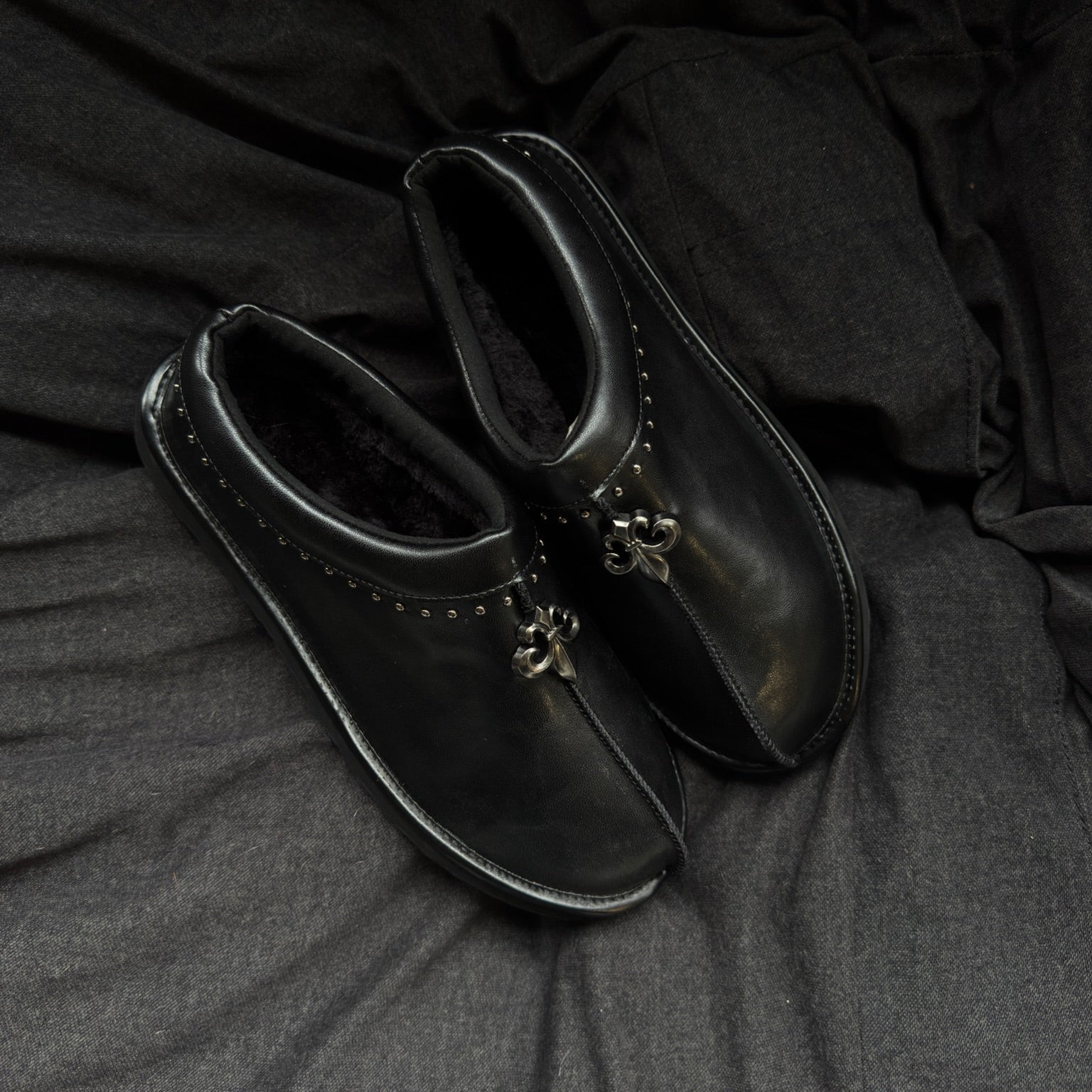 Chrome Fleur Mules - SALE ENDS TODAY