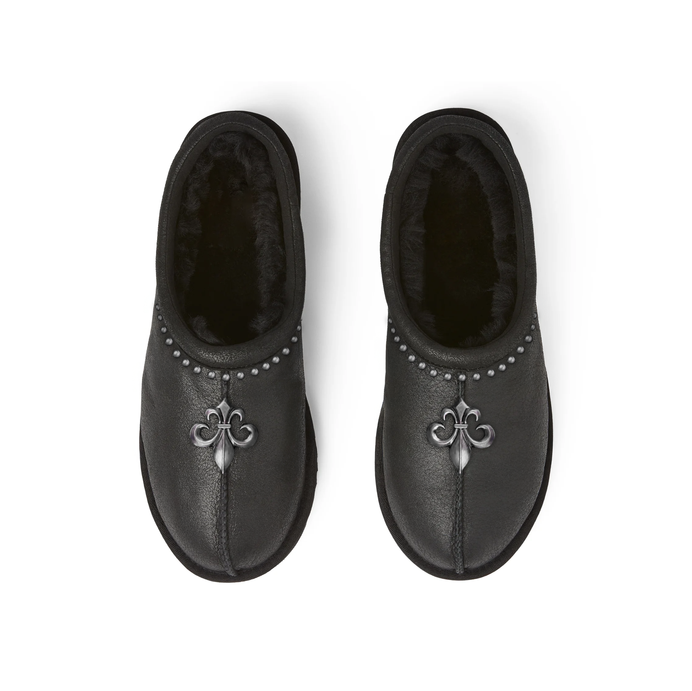 Chrome Fleur Mules - SALE ENDS TODAY